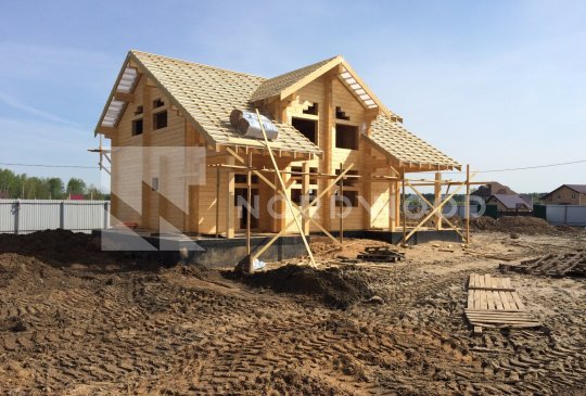 Сборка дома из клееного бруса площадью 200,5 кв. м. фото 4 - NORDWOOD