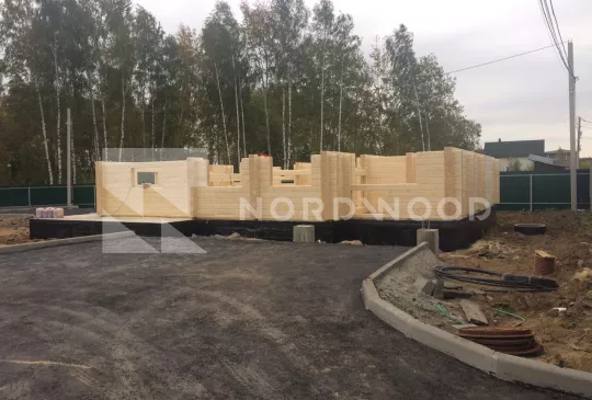 Сборка дома из клееного бруса площадью 256,2 кв. м. фото 1 - NORDWOOD