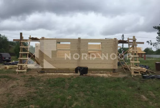 Сборка дома из клееного бруса площадью 91,87 кв. м. фото 3 - NORDWOOD