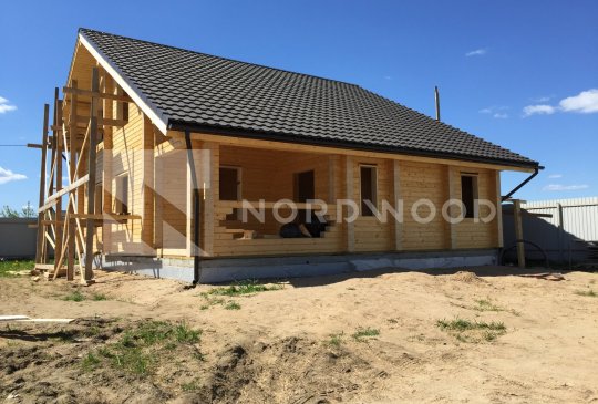 Монтаж кровли дома из профилированного бруса площадью 152,73 кв. м. фото 1  - NORDWOOD