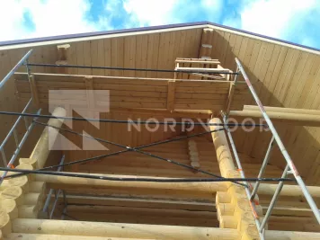 Отделка дома из оцилиндрованного бревна площадью  фото 1 - NORDWOOD