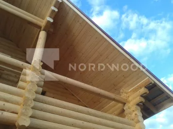 Отделка дома из оцилиндрованного бревна площадью  фото 2 - NORDWOOD