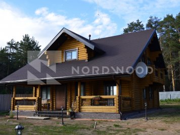 Отделка дома из оцилиндрованного бревна площадью  кв. м. фото 3 - NORDWOOD