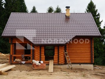 Отделка дома из оцилиндрованного бревна площадью 93 кв. м. фото 1 - NORDWOOD