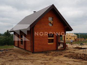 Отделка дома из оцилиндрованного бревна площадью 93 кв. м. фото 2 - NORDWOOD