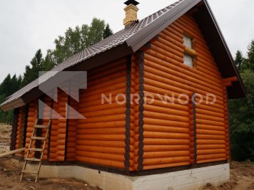 Отделка дома из оцилиндрованного бревна площадью 93 кв. м. фото 3 - NORDWOOD