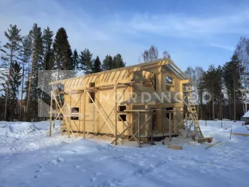 Монтаж кровли дома из клееного бруса площадью 174 кв. м. фото 2 - NORDWOOD