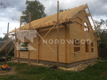 Монтаж кровли дома из клееного бруса площадью 152 кв. м. фото 3 - NORDWOOD