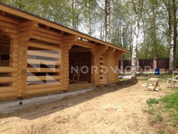 Монтаж кровли дома из оцилиндрованного бревна площадью фото 5 - NORDWOOD