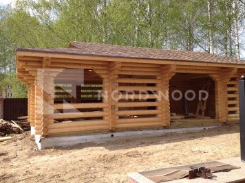 Монтаж кровли дома из оцилиндрованного бревна площадью фото 6 - NORDWOOD