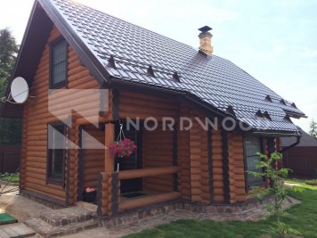 Отделка дома из оцилиндрованного бревна площадью 93 кв. м. фото 4 - NORDWOOD