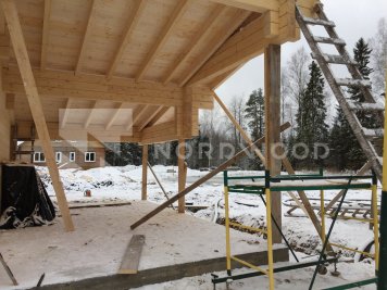 Монтаж кровли гаража из клееного бруса площадью 87 кв. м. фото 3 - NORDWOOD