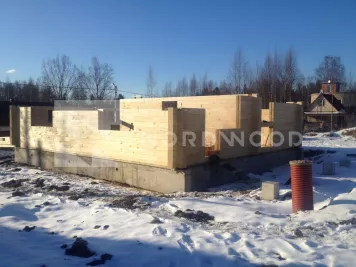 Сборка дома из профилированного бруса площадью 170 кв. м. фото 2 - NORDWOOD