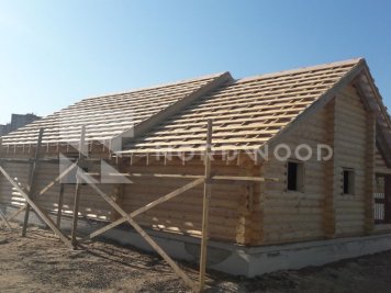 Монтаж кровли дома из оцилиндрованного бревна площадью  фото 6 - NORDWOOD