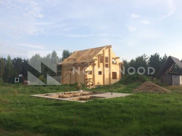 Сборка дома из клееного бруса площадью 163 кв. м. фото 8 - NORDWOOD