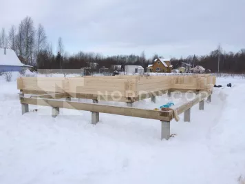 Монтаж кровли дома из профилированного бруса площадью 129 кв. м. фото 2 - NORDWOOD