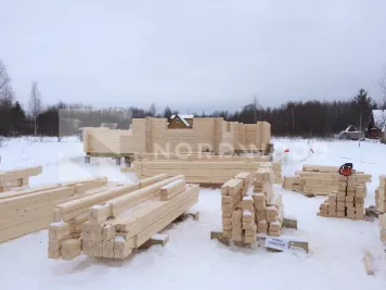 Монтаж кровли дома из профилированного бруса площадью 129 кв. м. фото 3 - NORDWOOD