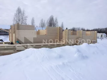 Монтаж кровли дома из профилированного бруса площадью 129 кв. м. фото 4 - NORDWOOD