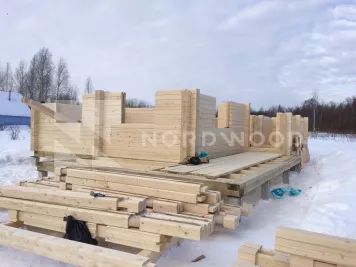 Монтаж кровли дома из профилированного бруса площадью 129 кв. м. фото 5 - NORDWOOD