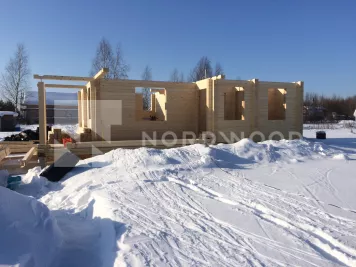Монтаж кровли дома из профилированного бруса площадью 129 кв. м. фото 7 - NORDWOOD