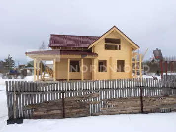 Монтаж кровли дома из профилированного бруса площадью 129 кв. м. фото 2 - NORDWOOD