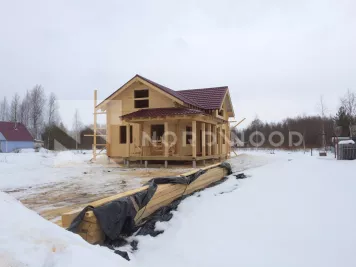 Монтаж кровли дома из профилированного бруса площадью 129 кв. м. фото 1 - NORDWOOD
