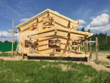Монтаж кровли дома из клееного бруса площадью 195 кв. м. фото 3 - NORDWOOD