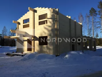 Сборка дома из клееного бруса площадью 174 кв. м  фото 10 - NORDWOOD