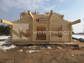 Сборка дома из клееного бруса площадью 148 кв. м. фото 8 - NORDWOOD