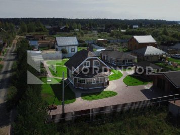 Отделка бани из оцилиндрованного бревна площадью 99 кв. м. фото 2 - NORDWOOD
