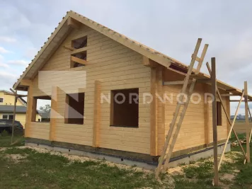 Монтаж кровли дома из клееного бруса площадью 131 кв. м. фото 2 - NORDWOOD