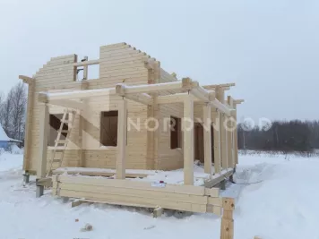 Монтаж кровли дома из профилированного бруса площадью 129 кв. м. фото 13 - NORDWOOD